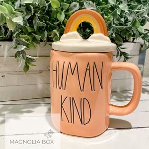 Rae Dunn “Human Kind” Mug W/Topper